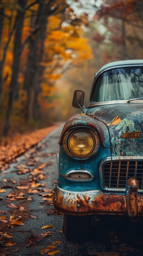 Classic Vintage Old Car On Road Aesthetics (122)
