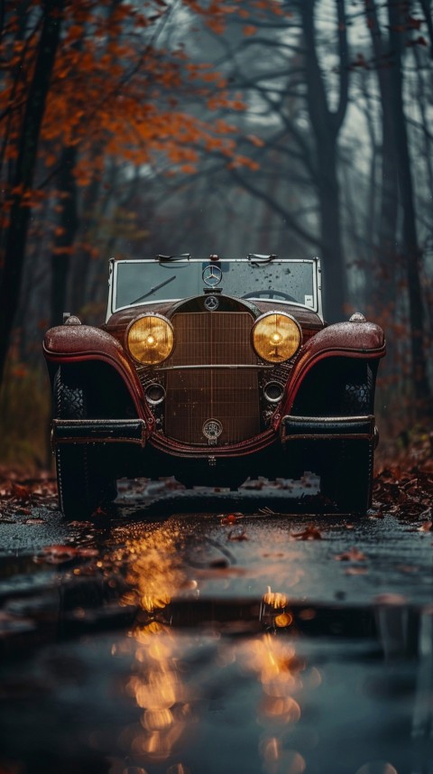 Classic Vintage Old Car On Road Aesthetics (139)