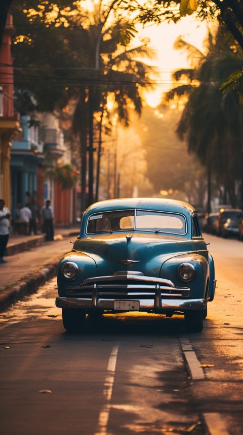 Classic Vintage Old Car On Road Aesthetics (118)