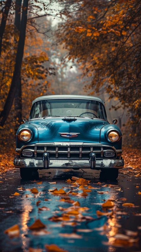 Classic Vintage Old Car On Road Aesthetics (135)