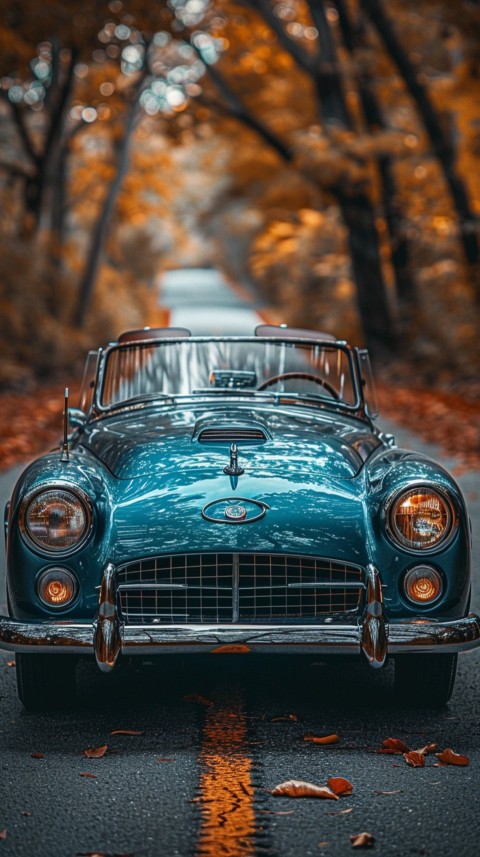 Classic Vintage Old Car On Road Aesthetics (111)