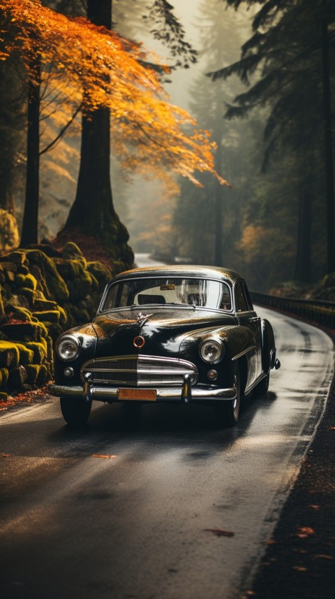 Classic Vintage Old Car On Road Aesthetics (105)