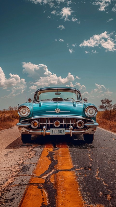 Classic Vintage Old Car On Road Aesthetics (124)