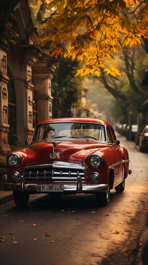 Classic Vintage Old Car On Road Aesthetics (116)