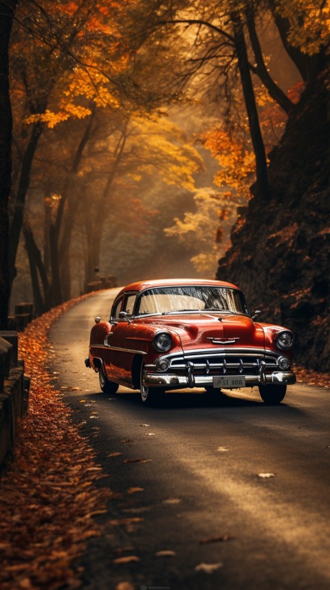 Classic Vintage Old Car On Road Aesthetics (144)