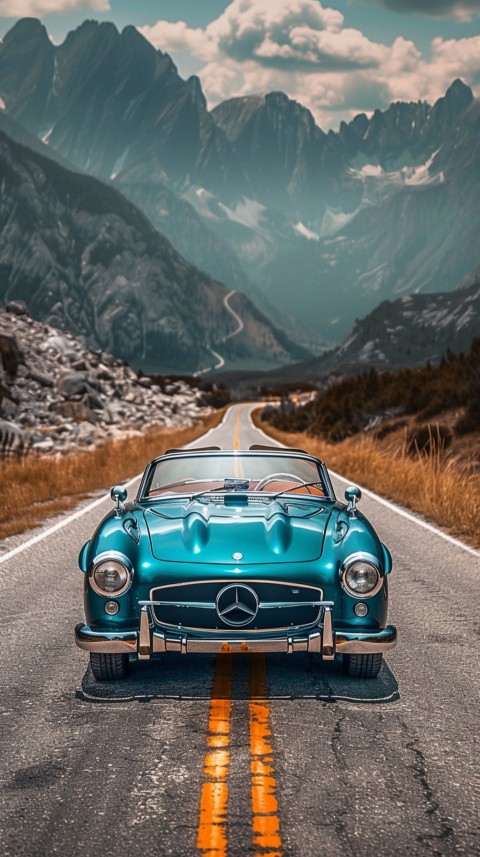 Classic Vintage Old Car On Road Aesthetics (138)