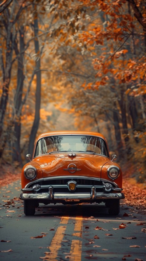 Classic Vintage Old Car On Road Aesthetics (145)