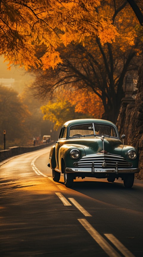 Classic Vintage Old Car On Road Aesthetics (113)