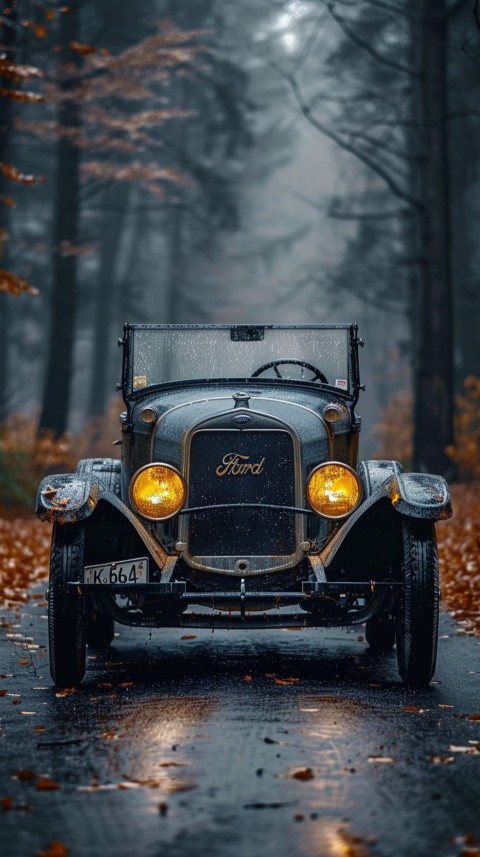 Classic Vintage Old Car On Road Aesthetics (178)