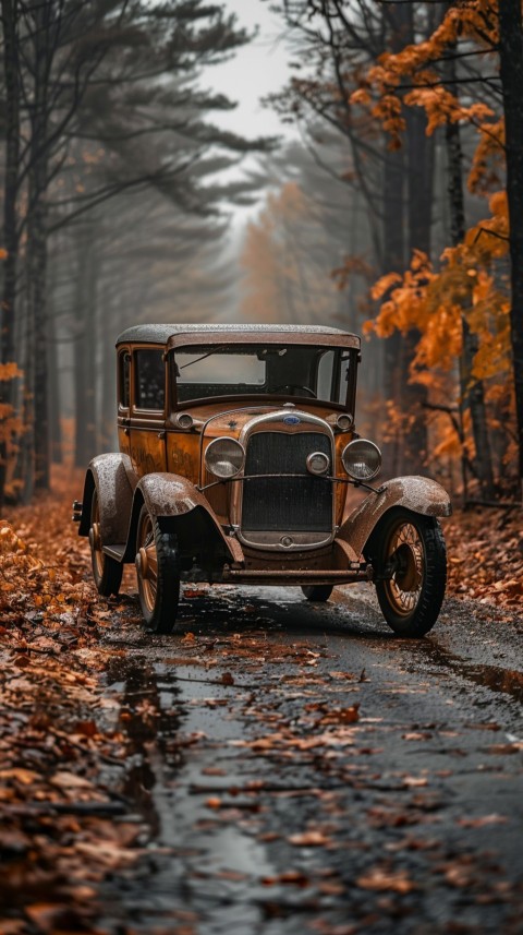 Classic Vintage Old Car On Road Aesthetics (171)
