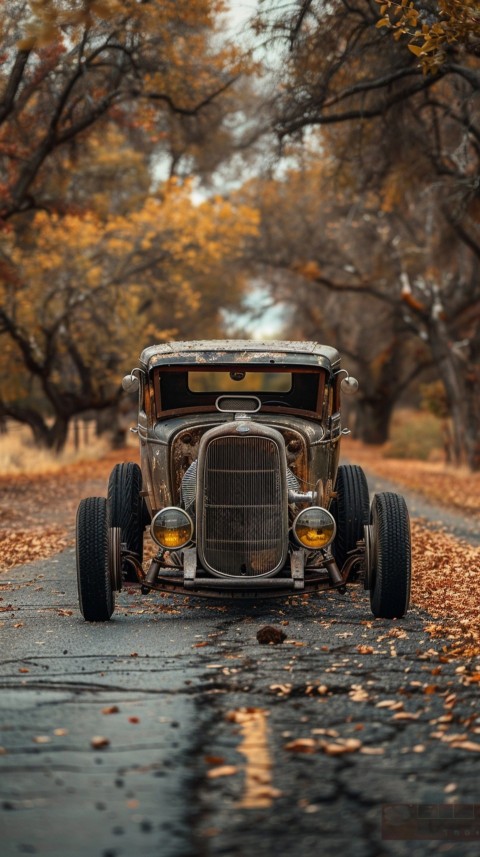 Classic Vintage Old Car On Road Aesthetics (196)
