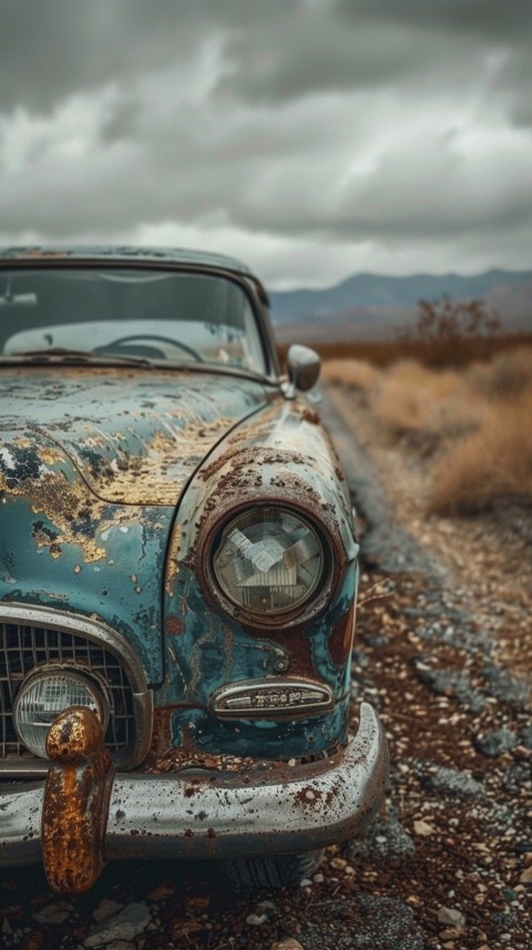Classic Vintage Old Car On Road Aesthetics (174)