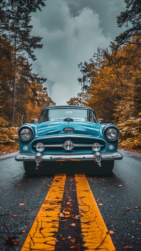 Classic Vintage Old Car On Road Aesthetics (182)