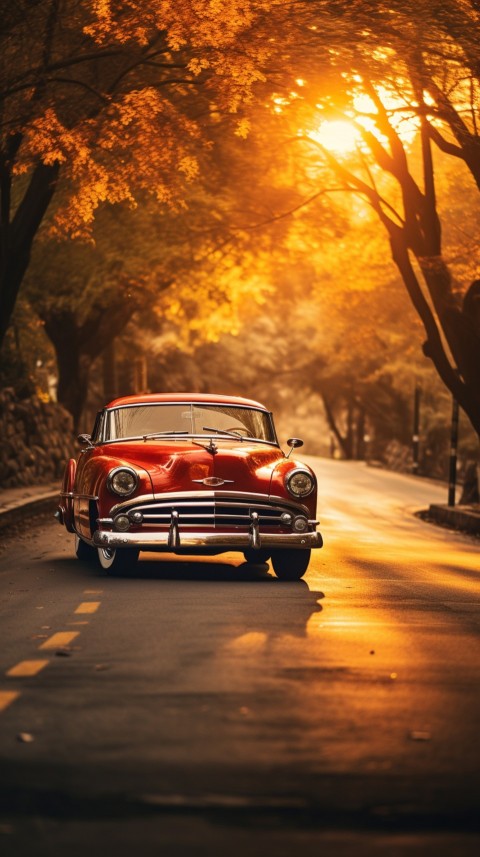 Classic Vintage Old Car On Road Aesthetics (158)