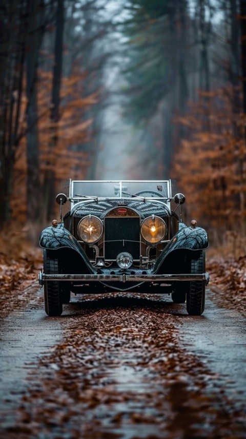 Classic Vintage Old Car On Road Aesthetics (172)