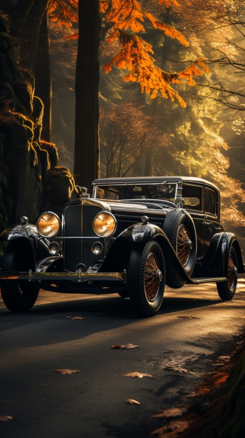 Classic Vintage Old Car On Road Aesthetics (200)
