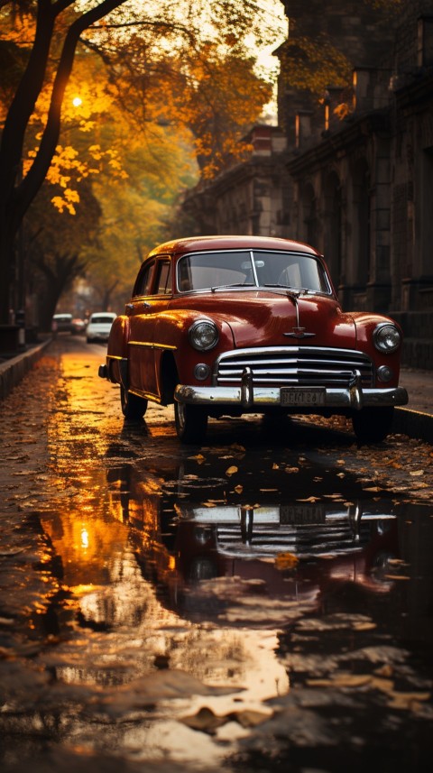 Classic Vintage Old Car On Road Aesthetics (166)