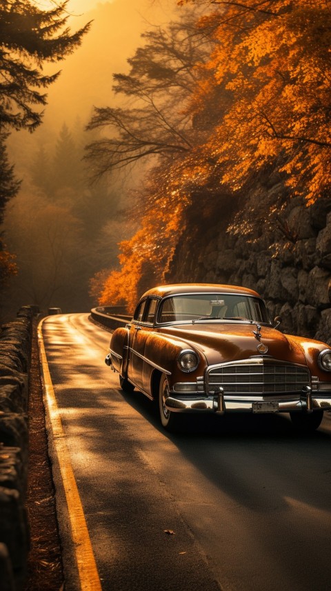 Classic Vintage Old Car On Road Aesthetics (157)