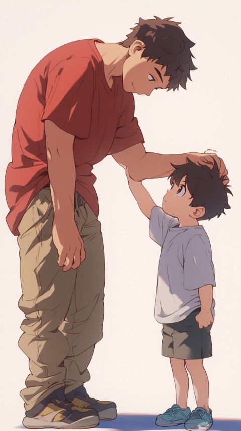 Anime Dad's Love Aesthetic Baby Daughter Son Father Kids (103)
