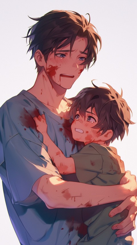 Anime Dad's Love Aesthetic Baby Daughter Son Father Kids (139)