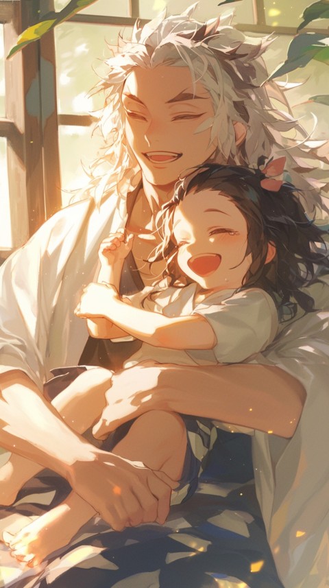 Anime Dad's Love Aesthetic Baby Daughter Son Father Kids (232)