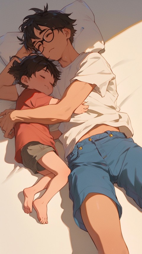 Anime Dad's Love Aesthetic Baby Daughter Son Father Kids (335)