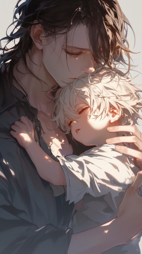 Anime Dad's Love Aesthetic Baby Daughter Son Father Kids (346)