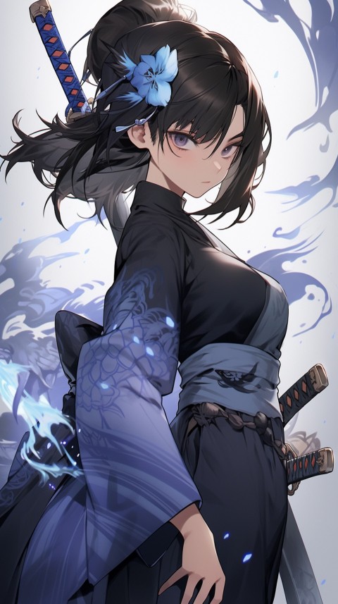 Anime Girl Holding a Sword Dragon Slayer Aesthetics (69)