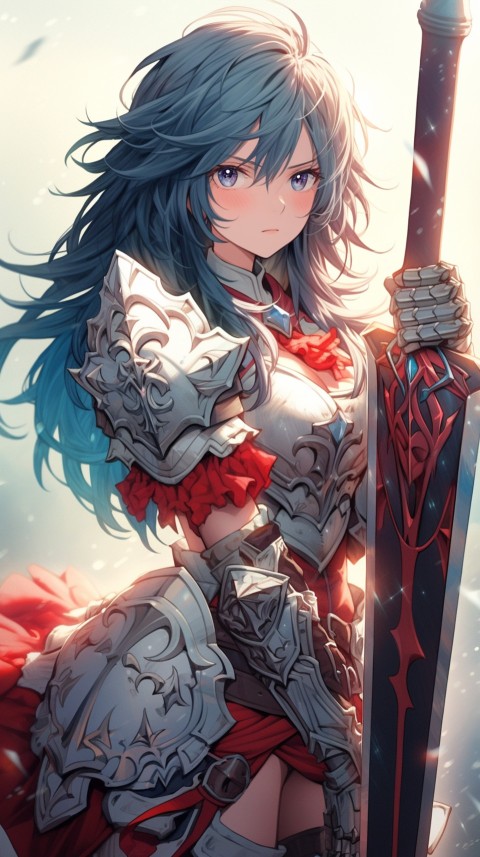 Anime Girl Holding a Sword Dragon Slayer Aesthetics (180)