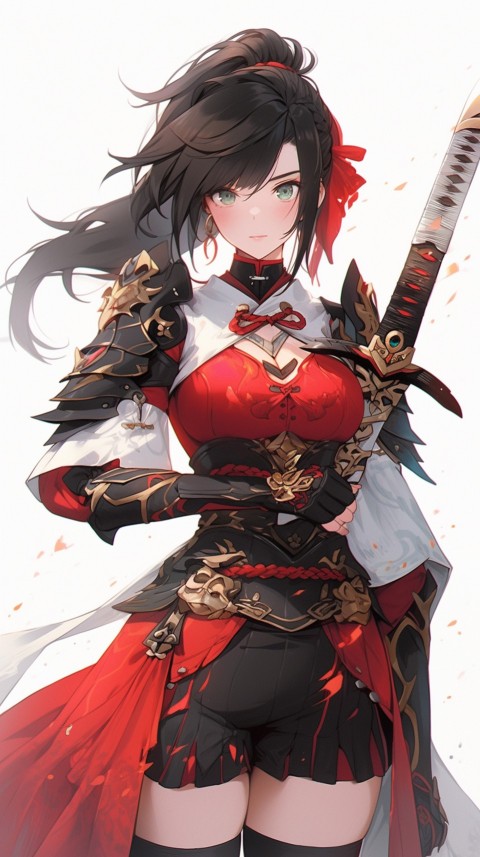 Anime Girl Holding a Sword Dragon Slayer Aesthetics (394)