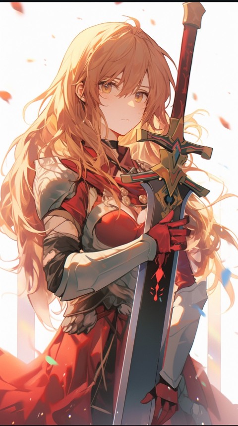 Anime Girl Holding a Sword Dragon Slayer Aesthetics (416)