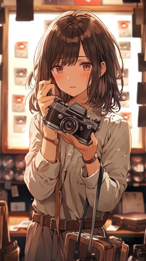 Anime Girl Holding a Camera Like a Photographer Aesthetics (36)