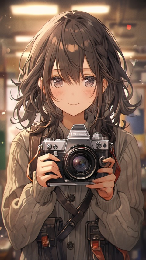 Anime Girl Holding a Camera Like a Photographer Aesthetics (17)