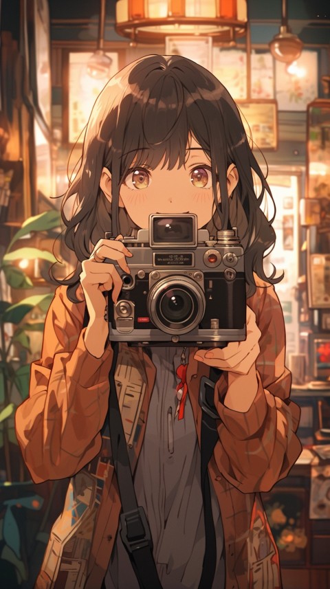 Anime Girl Holding a Camera Like a Photographer Aesthetics (21)