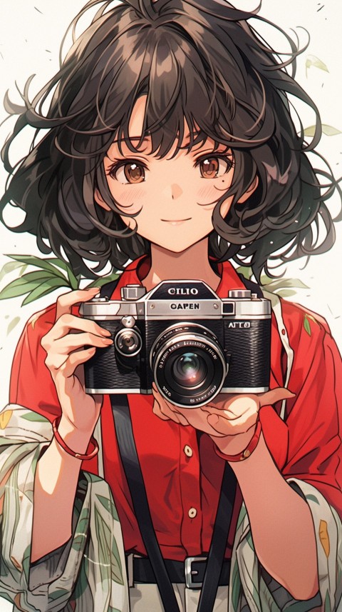Anime Girl Holding a Camera Like a Photographer Aesthetics (46)