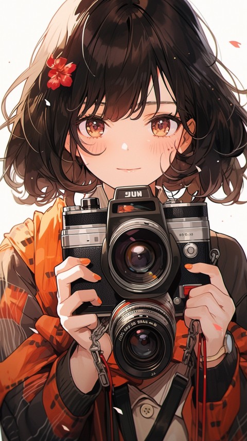 Anime Girl Holding a Camera Like a Photographer Aesthetics (43)
