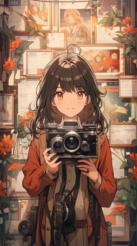 Anime Girl Holding a Camera Like a Photographer Aesthetics (28)