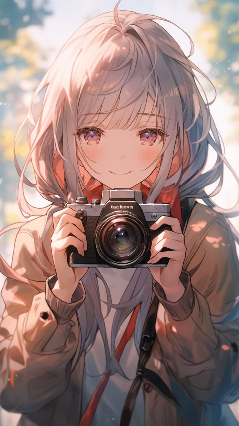 Anime Girl Holding a Camera Like a Photographer Aesthetics (96)