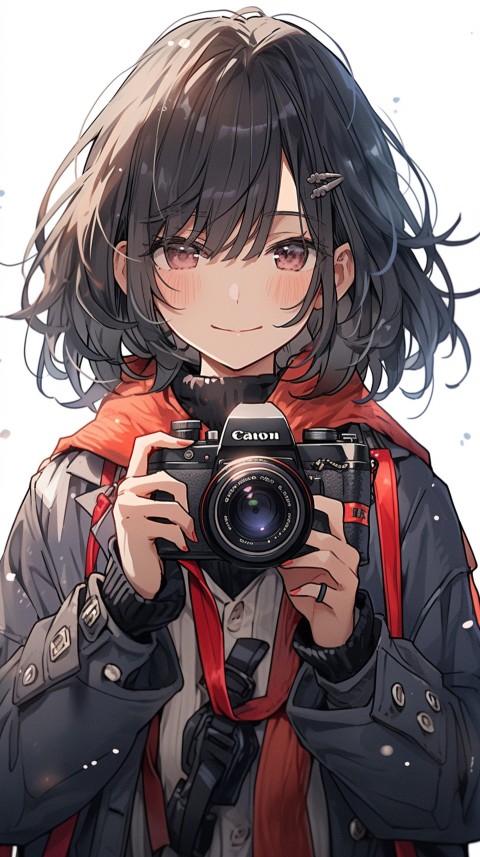 Anime Girl Holding a Camera Like a Photographer Aesthetics (53)