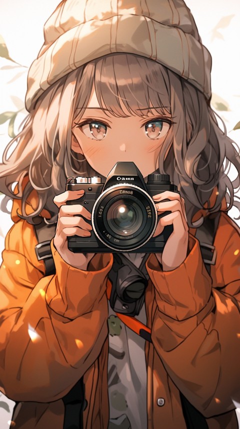 Anime Girl Holding a Camera Like a Photographer Aesthetics (91)