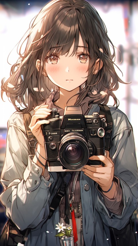 Anime Girl Holding a Camera Like a Photographer Aesthetics (84)