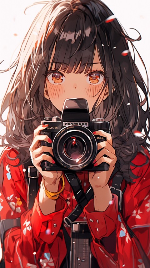Anime Girl Holding a Camera Like a Photographer Aesthetics (63)