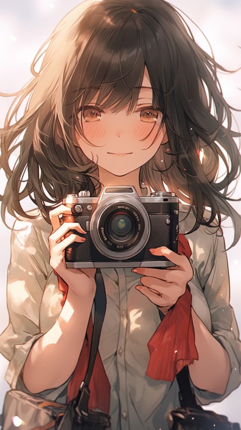 Anime Girl Holding a Camera Like a Photographer Aesthetics (57)