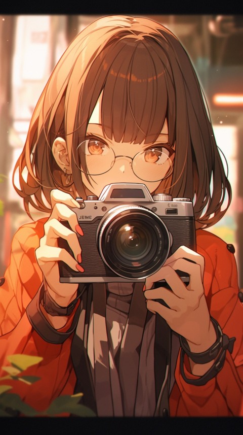Anime Girl Holding a Camera Like a Photographer Aesthetics (74)
