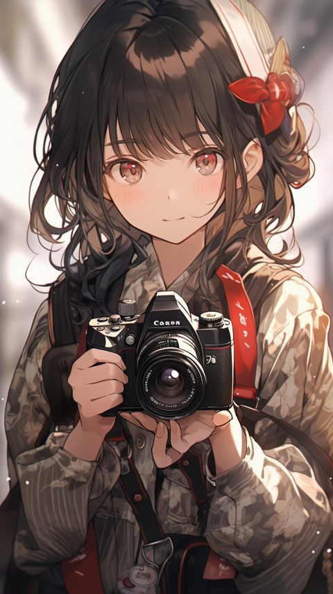Anime Girl Holding a Camera Like a Photographer Aesthetics (69)