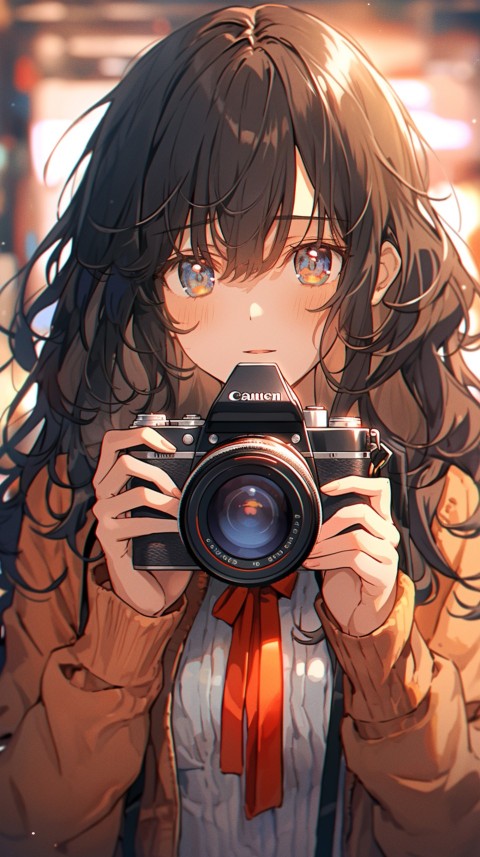 Anime Girl Holding a Camera Like a Photographer Aesthetics (66)