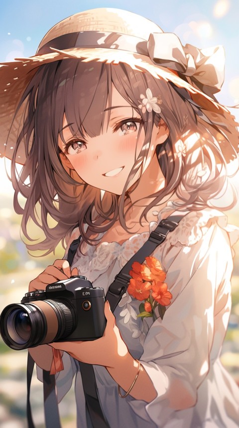 Anime Girl Holding a Camera Like a Photographer Aesthetics (94)
