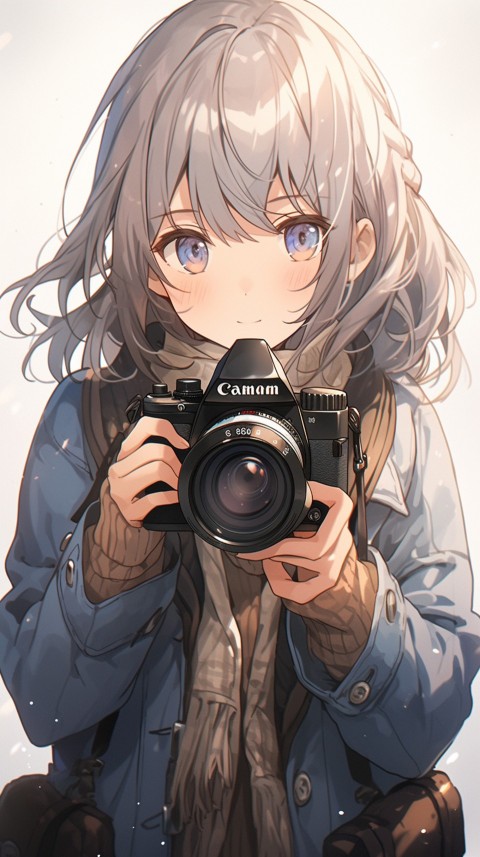 Anime Girl Holding a Camera Like a Photographer Aesthetics (75)