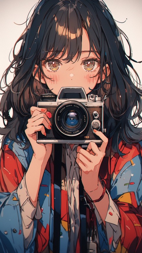 Anime Girl Holding a Camera Like a Photographer Aesthetics (81)