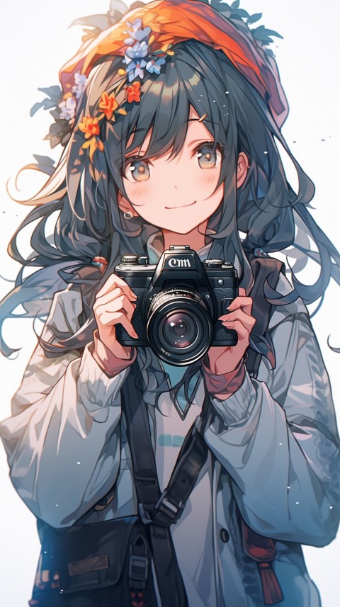 Anime Girl Holding a Camera Like a Photographer Aesthetics (77)
